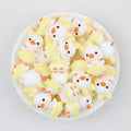 3D Yellow Bow Dress Baby Duck Silicone Focal Beads 20pcs  2