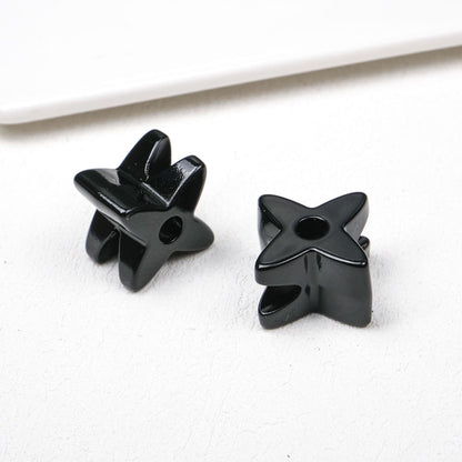 Glossy Clover Shaped Acrylic Beads 25x24x14mm Hole 6mm 20pcs 15