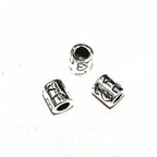 Tube Metal Beads 9x8mm Love Lettering Silver Tone 50pcs 2