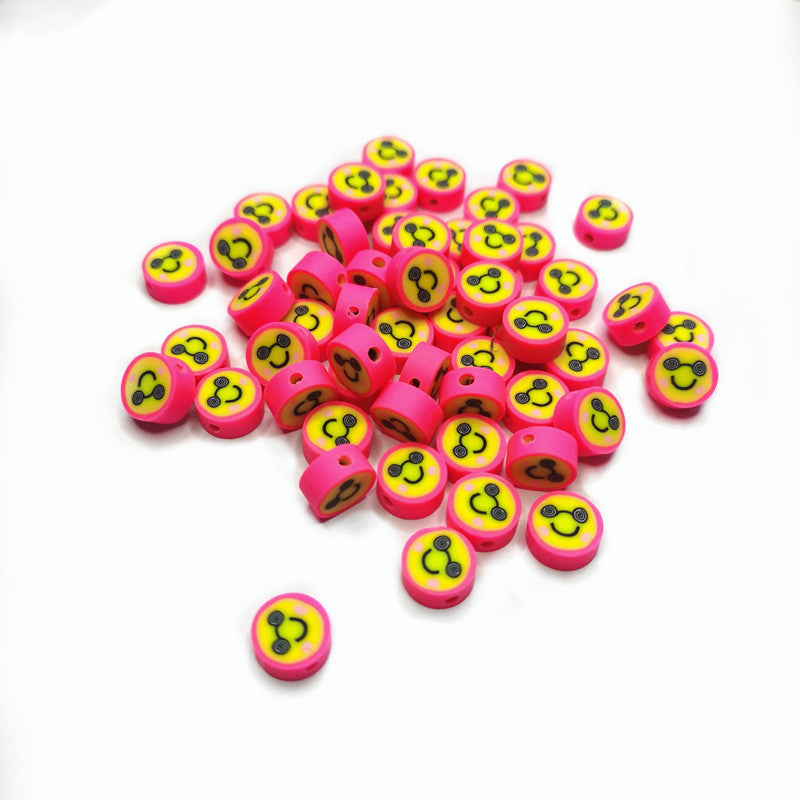 Animal and Plant Series Flat Clay Beads Colorful Polymer 100pcs 22