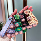 Resin Bear Keychain Cartoon Sweater Pastel Colors Smile