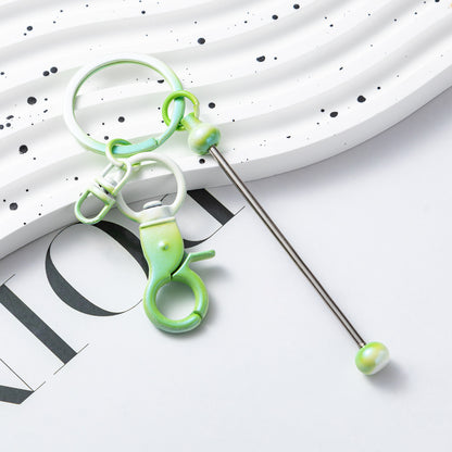 Beadable Gradient Color DIY Metal Keychain