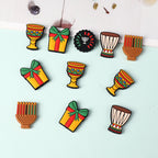 Silicone Focal Beads Kwanza Festival Candles Drums Gift Symbols 20pcs 2