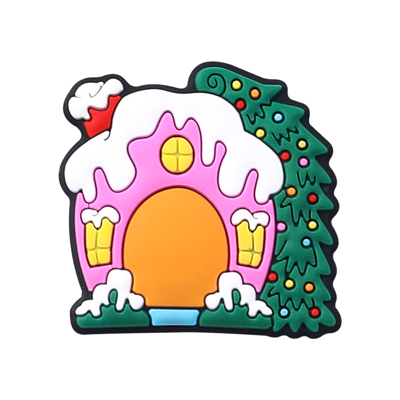 Silicone Focal Beads Christmas Tree House Kitty Merry Christmas 20pcs 13