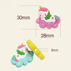 Silicone Focal Beads Cloud Unicorn Sleeping Pose 20pcs 2