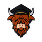 Silicone Focal Beads Highland Cattle Wearing Police Hat Crown 20pcs 15