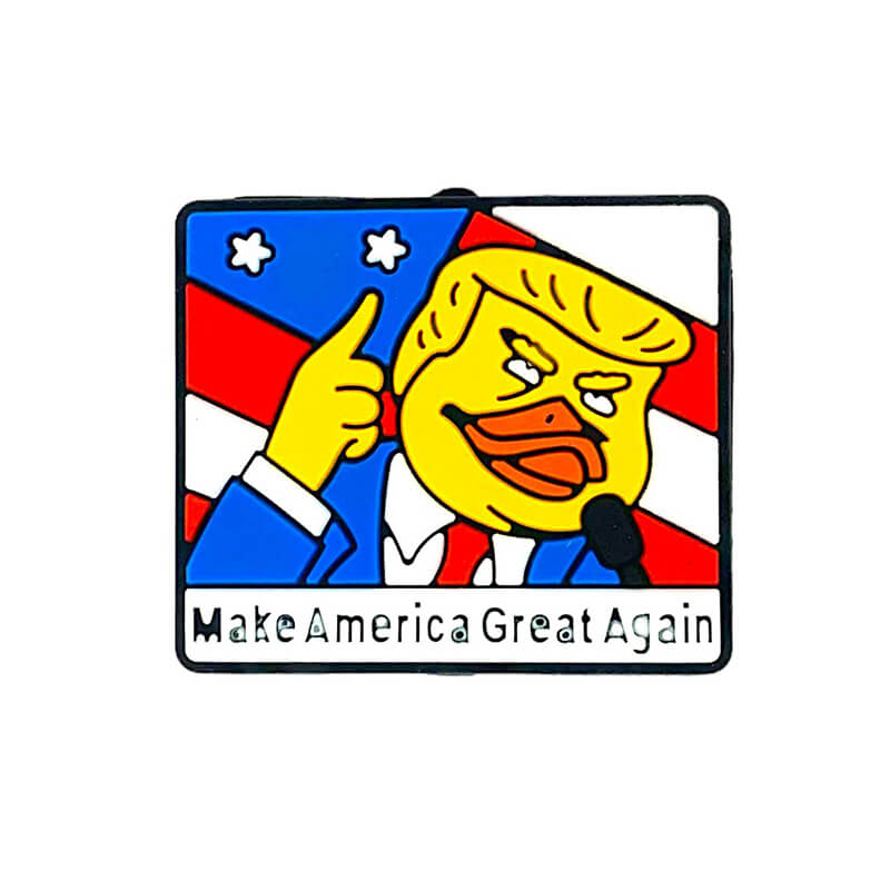 Silicone Focal Beads Make America Great Again Duck with Bold Text