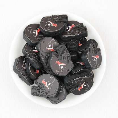 NFL Teams Silicone Focal Beads Football Helmet Design 20pcs - Team 3