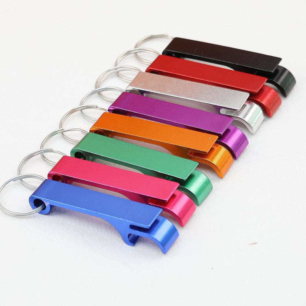 Aluminum Bottle Opener Keychain Slim Durable Lightweight - Logo engraving fee
