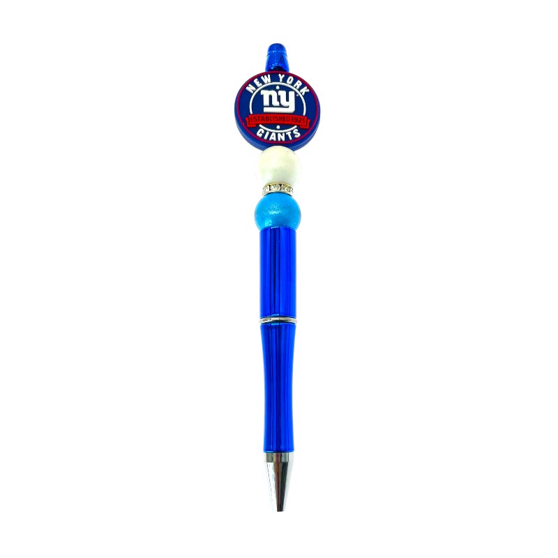 Silicone Focal Beads New York Giants Circle Badge Established 1925 20pcs 3