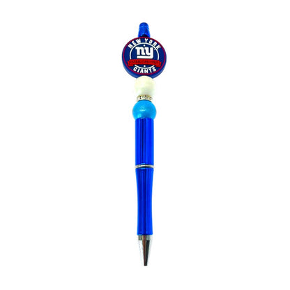 Silicone Focal Beads New York Giants Circle Badge Established 1925 20pcs 3