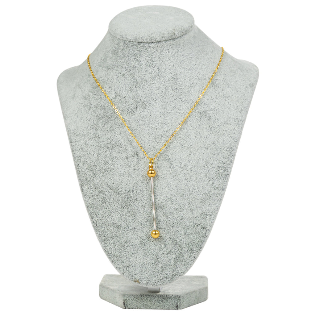 Beadable Metal Necklaces With Bars