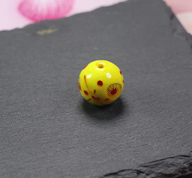 Vintage Phoenix Eye Lampwork Glass Beads 20mm Round 10pcs 16