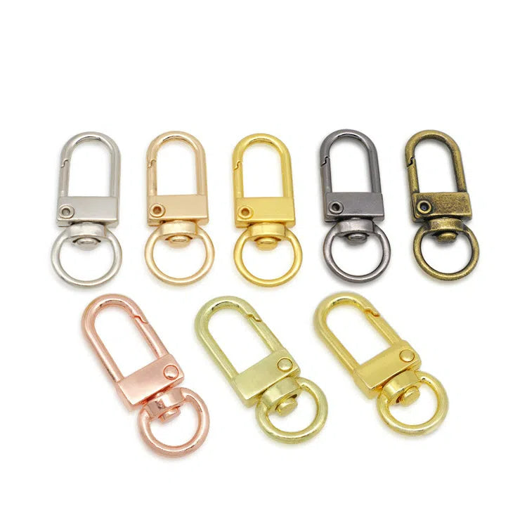 Zinc Alloy Metal Door Buckle Keychain Hook 33mm 50pcs Multi Finish