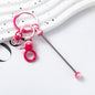 Beadable Gradient Color DIY Metal Keychain
