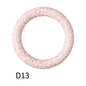 65mm Printed Silicone Beads Round Rings Floral Animal Spots Prints 19