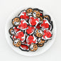 Halloween Pumpkin Heart Silicone Focal Beads 20pcs - Pumpkin