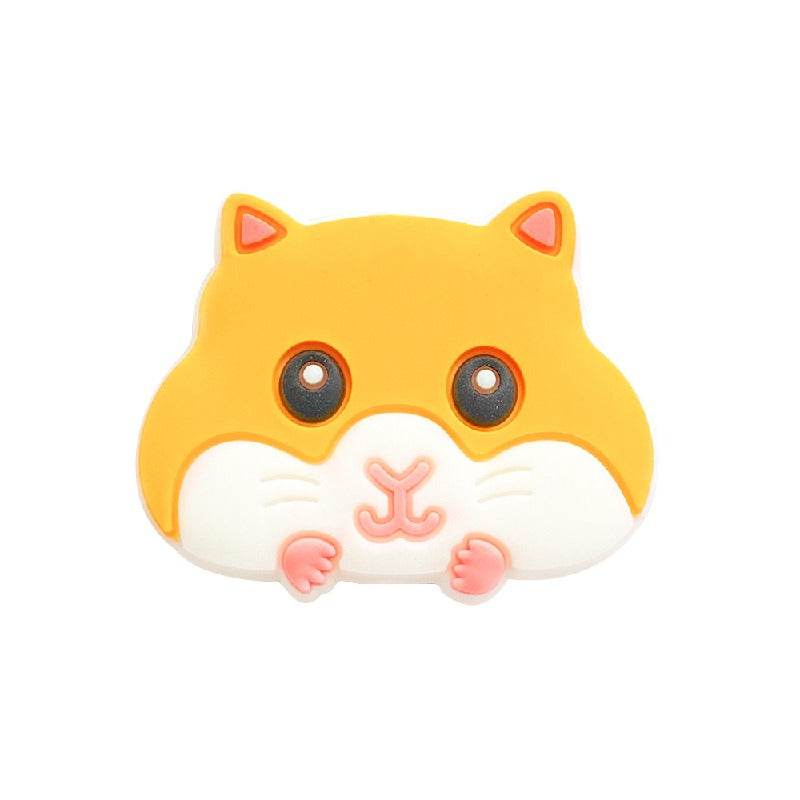 Silicone Focal Beads Hamster Cheeks and Paws Pastel Colors 20pcs 4
