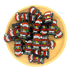 Silicone Focal Beads Christmas Santa I Can Explain Text 20pcs 2