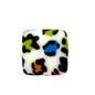 13.5mm Square Silicone Beads Printed Designs Mix 50pcs 4