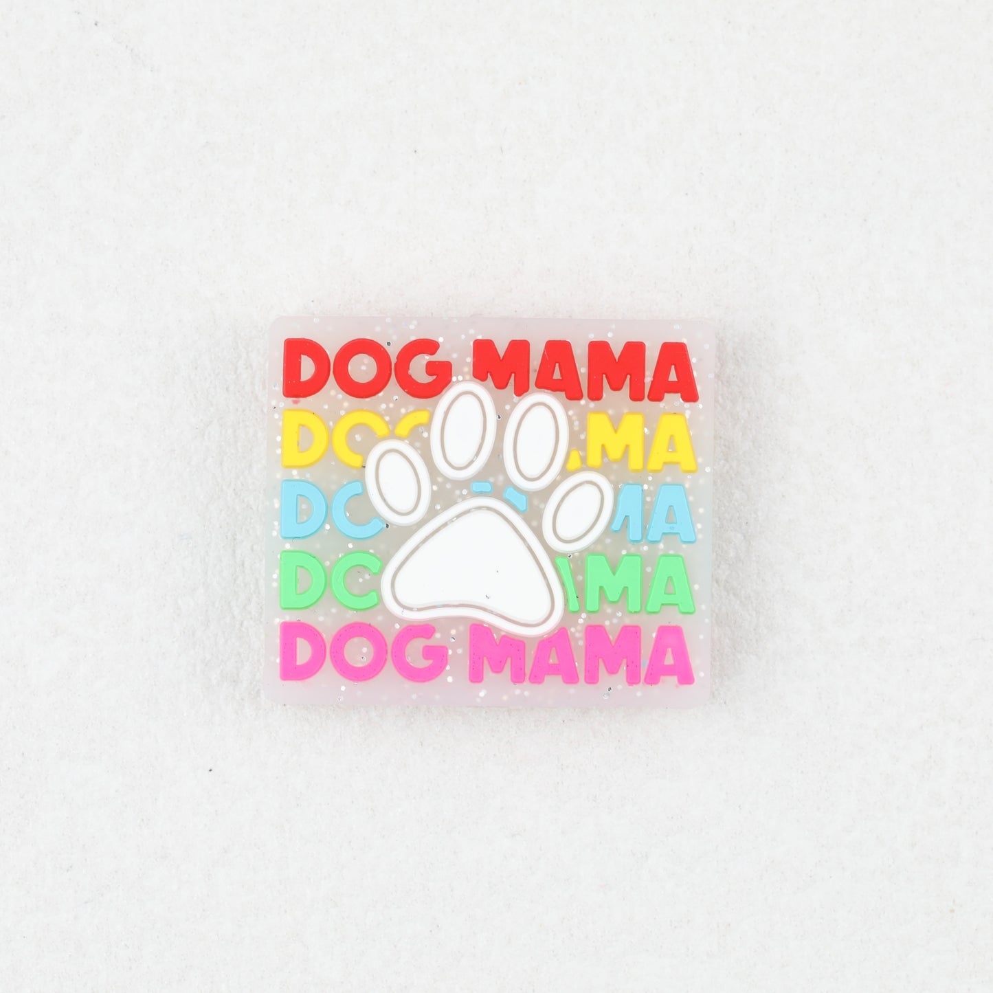 Glow In The Dark Dog Paw Silicone Focal Beads 20pcs 3