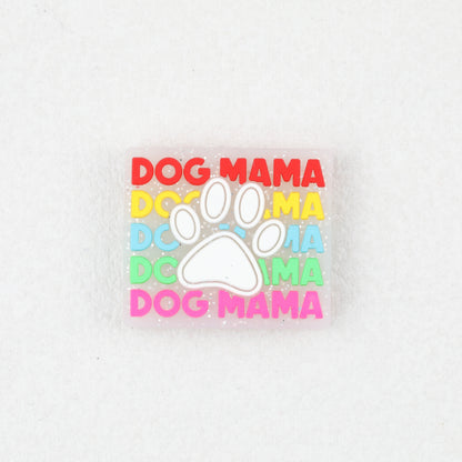 Glow In The Dark Dog Paw Silicone Focal Beads 20pcs 3