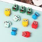 Silicone 3D Focal Beads Little Monster Bright Eyes Quirky Expressions 20pcs 8
