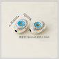 Oval Sunflower Metal Beads Cloisonne Enamel Alloy 10pcs 5