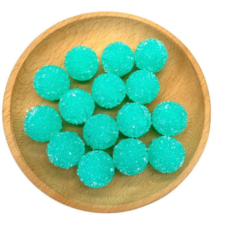 Sugar Acrylic Bubblegum Beads 20mm Frosted Texture Mixed Colors 50pcs 10