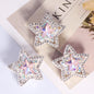Alloy Double-Sided Five Point Star Beads with Rhinestones 2pcs 7