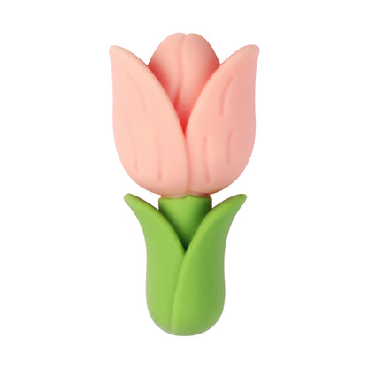 Silicone 3D Focal Beads Tulip Detailed Petals Vibrant Colors 20pcs 11