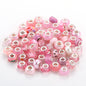 Resin Spacer Beads 9x14mm Multi-Color Textured 100pcs