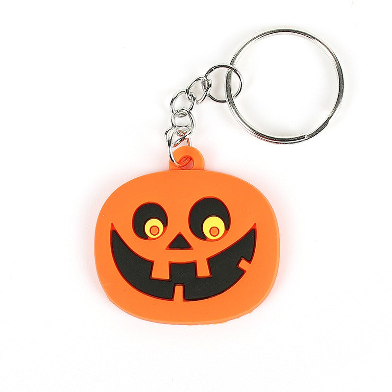 Silicone Halloween Pumpkin Ghost Bat Keychain PVC Vibrant Design 5