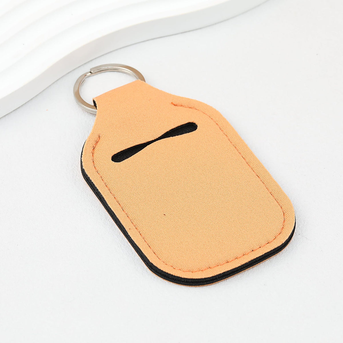 Neoprene Sanitizer Holder Keychain Durable Vibrant Colors Suitable for Sublimation - Orange