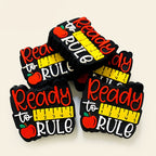 Silicone Focal Beads Teacher Apple Ready to Rule Layout 20pcs