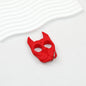 Self Defense Finger Lock Ring Dog Head Keychain Plastic 9x6cm - Red