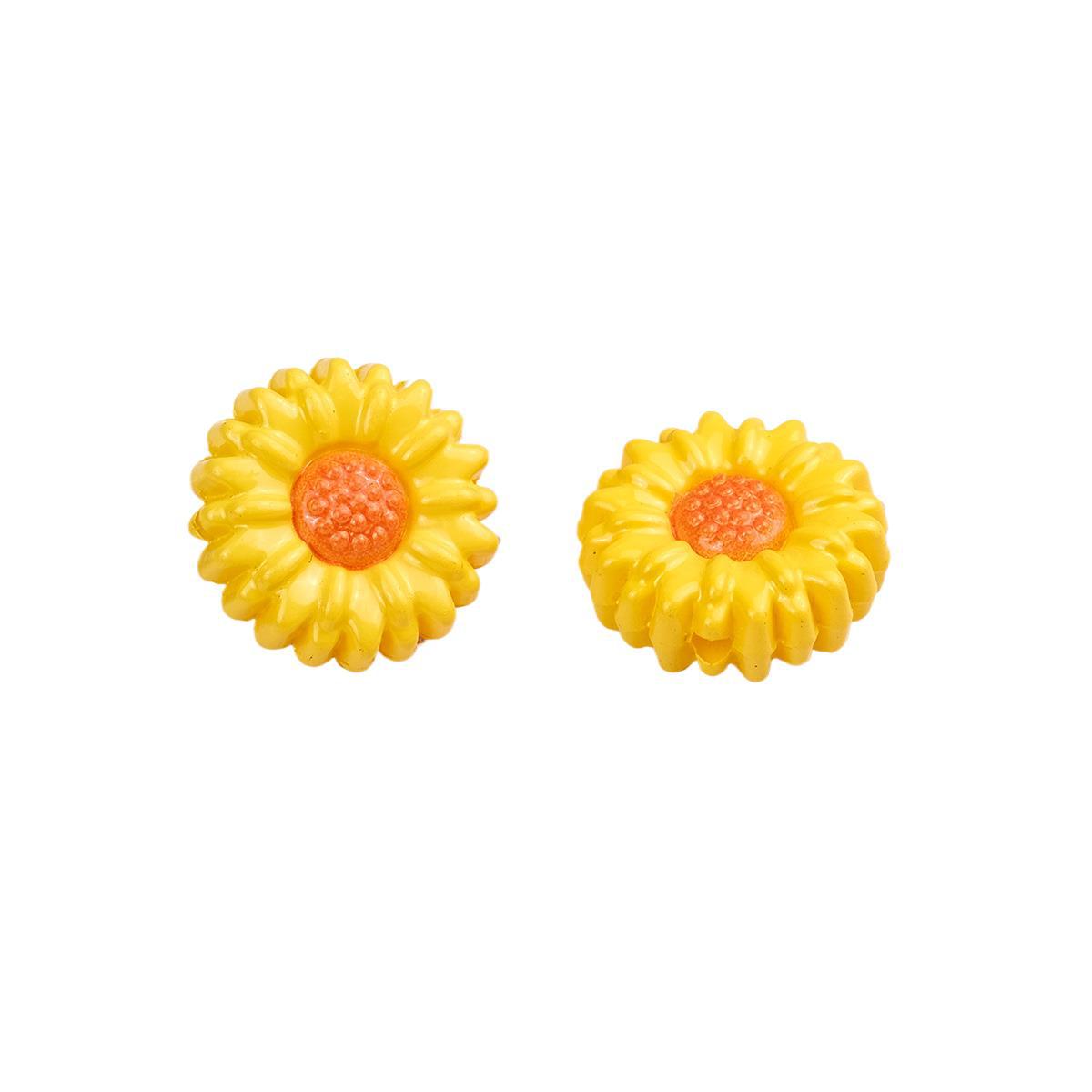 Sunflower Resin Beads 19mm Round Flower Shape 20pcs 4