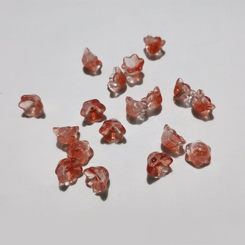 Czech Glass Beads Wind Chime Flower 12mm Pastel Glossy 100pcs 3