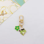 Alloy Cat Keychain Creative Potted Kitten Charm Zinc Alloy 4