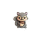 3D Squirrel Silicone Focal Beads Cute Animal Design 20pcs 7