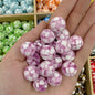 Tiny Heart Embeded Resin Beads 16mm Glossy Mixed Colors 20pcs 12