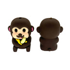 Silicone 3D Focal Beads Monkey Eating Banana Holding Fruit