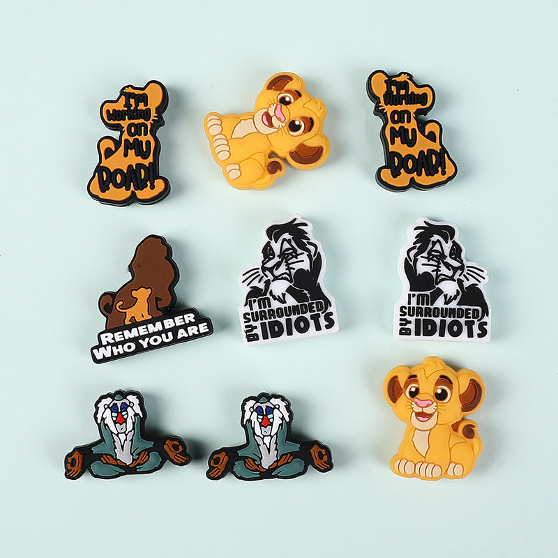 Silicone Focal Beads Lion King Expressions Quotes 20pcs 5