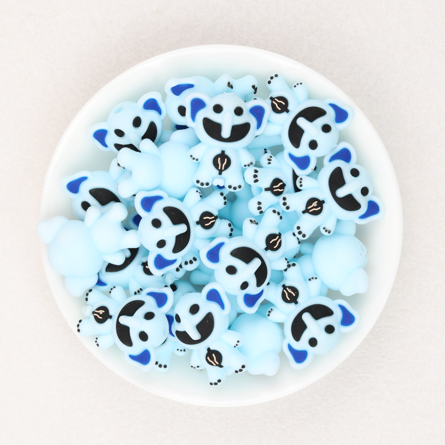 Colorful 3D Animal Monster Silicone Focal Beads 20pcs 7