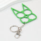 Self Defense Keychain Zinc Alloy Dual Pointed Multi Functional - Light green