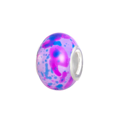 Resin Splash Ink Spacer Beads 14mm Large Hole 50pcs 10