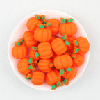 3D Thanksgiving Leaf Pumpkin Silicone Focal Beads 20Pcs  2