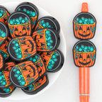 Halloween Pumpkin Bucket Silicone Focal Beads 20pcs