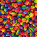 Stripe 15mm Silicone Beads Color Printed 50Pcs