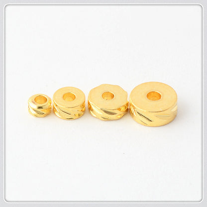 Brass Twill Patterned Spacer Beads 3-6mm 100pcs 2